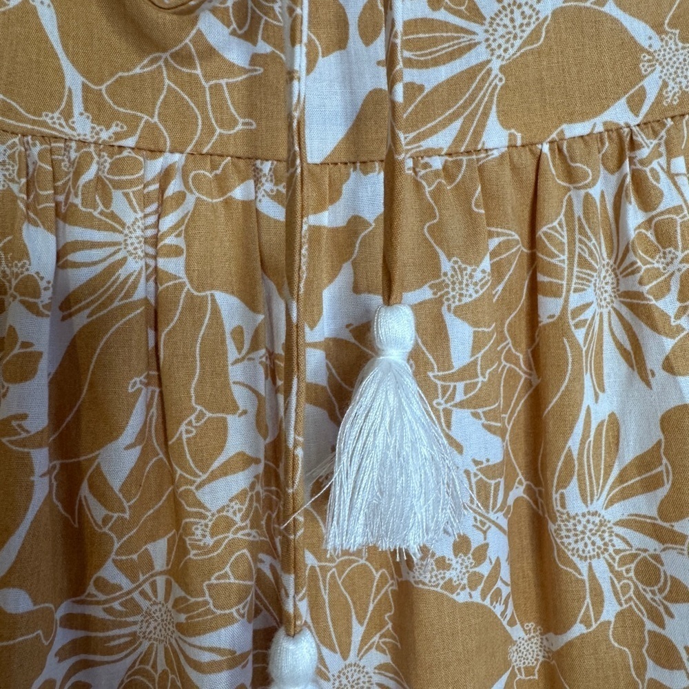 Aakaa Cream and Brown Tiered Maxi Skirt - Picture 7 of 8